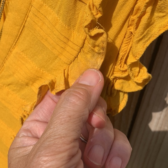 Anthropologie mustard dress Odille (fixed stitches) - Picture 13 of 15